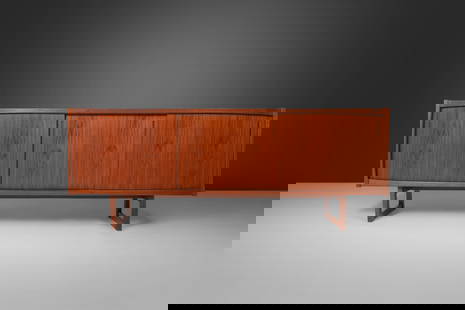 Danish Modern Credenza in Teak After Arne Vodder w/ Finished Back c. 1960s: Danish Modern Credenza in Teak After Arne Vodder w/ Finished Back c. 1960s Danish Modern Credenza in Teak After Arne Vodder w/ Finished Back c. 1960s About: Constructed from hand selected fletches of