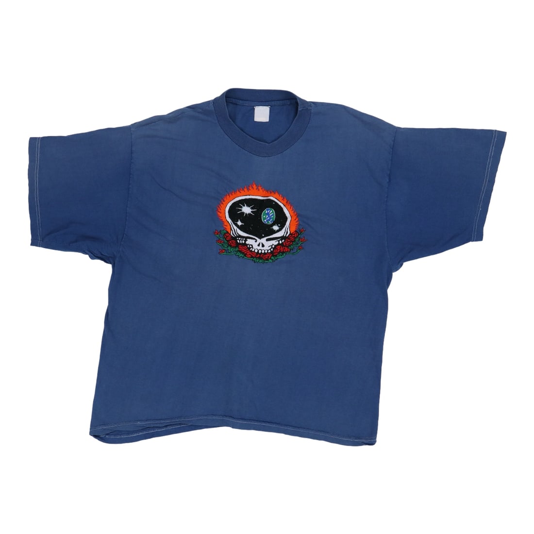 1990s Grateful Dead Embroidered Shirt: 1990s Grateful Dead Embroidered Shirt Original 1990s Grateful Dead Embroidered Shirt. This is a true vintage shirt, not a modern reproduction. Sizes vary so please use measurements for best idea on fi