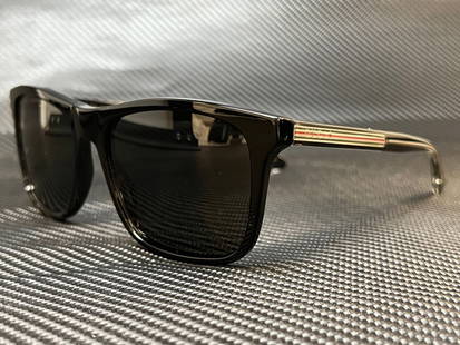 GUCCI GG0381SN 007 Black Squared 57 mm Mens Polarized Sunglasses: GUCCI GG0381SN 007 Black Squared 57 mm Mens Polarized Sunglasses Frame Color: Black/Grey Pattern: Solid Type: Sunglasses Lens Technology: Polarized Style: Square Frame Material: Plastic Lens Color: Gr