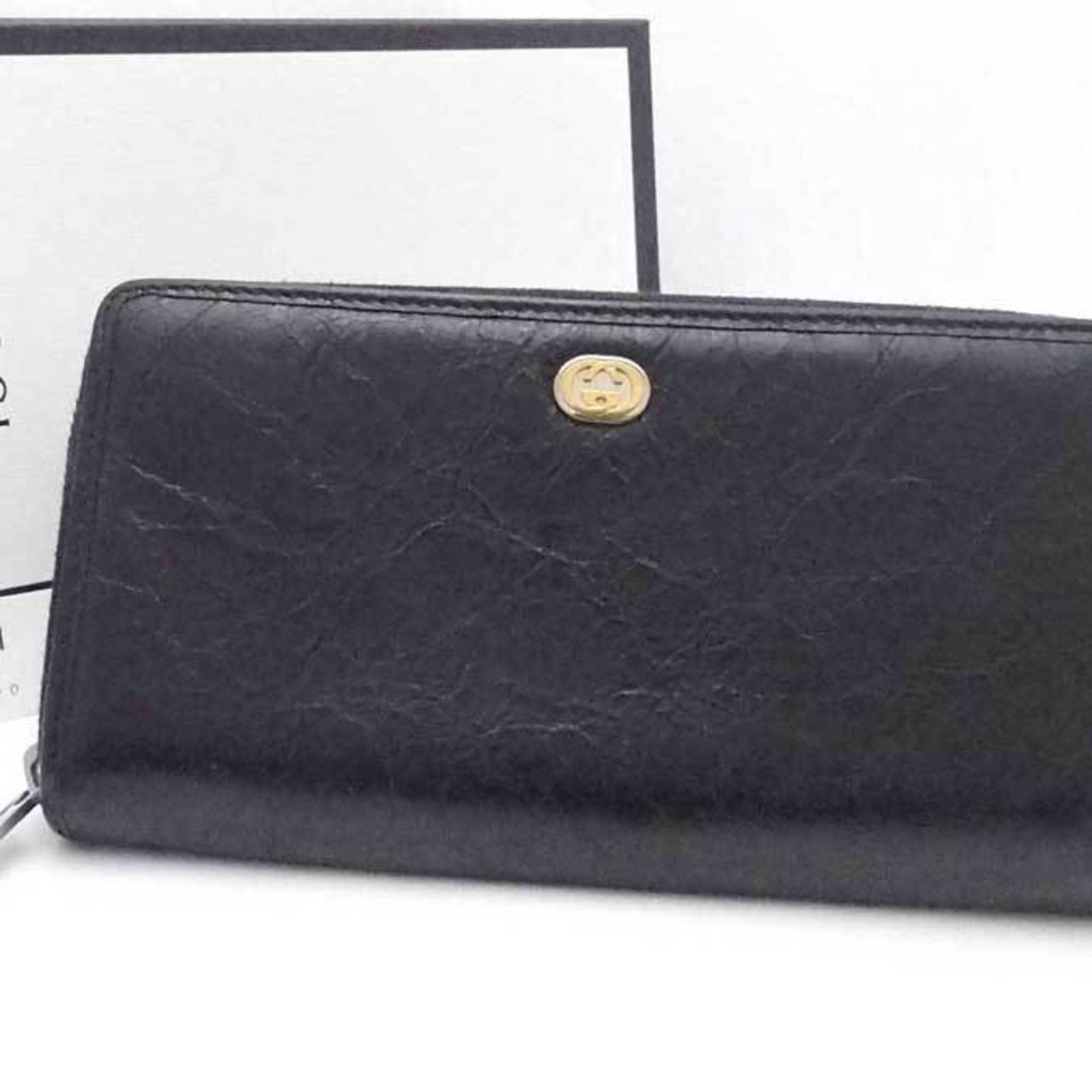 Gucci GUCCI Round Zipper Long Wallet Interlocking G Leather Black Unisex 575988: Gucci GUCCI Round Zipper Long Wallet Interlocking G Leather Black Unisex 575988 Brand: Gucci Model: Interlocking G Country of Origin: Italy Type: Long wallet (bi-fold) Gender: Women Men Material: Leat