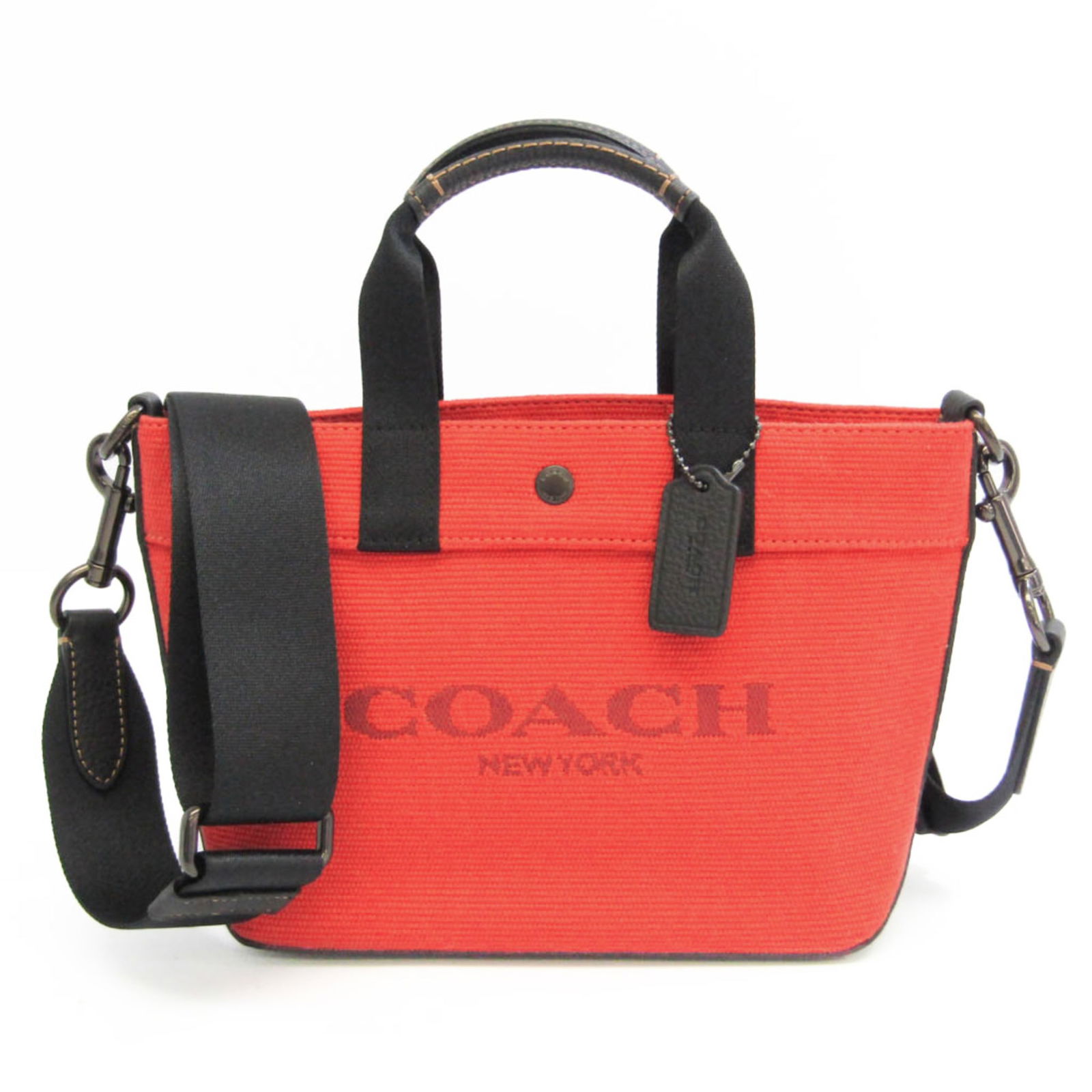 Coach C9879 Women's Leather Canvas Handbag Shoulder Bag Black Red Color: Coach C9879 Women's Leather Canvas Handbag Shoulder Bag Black Red Color Brand: Coach Model: C9879 Country of Origin: Philippines Type: Handbag Shoulder bag Material: Leather Canvas Leather: Canvas: Co
