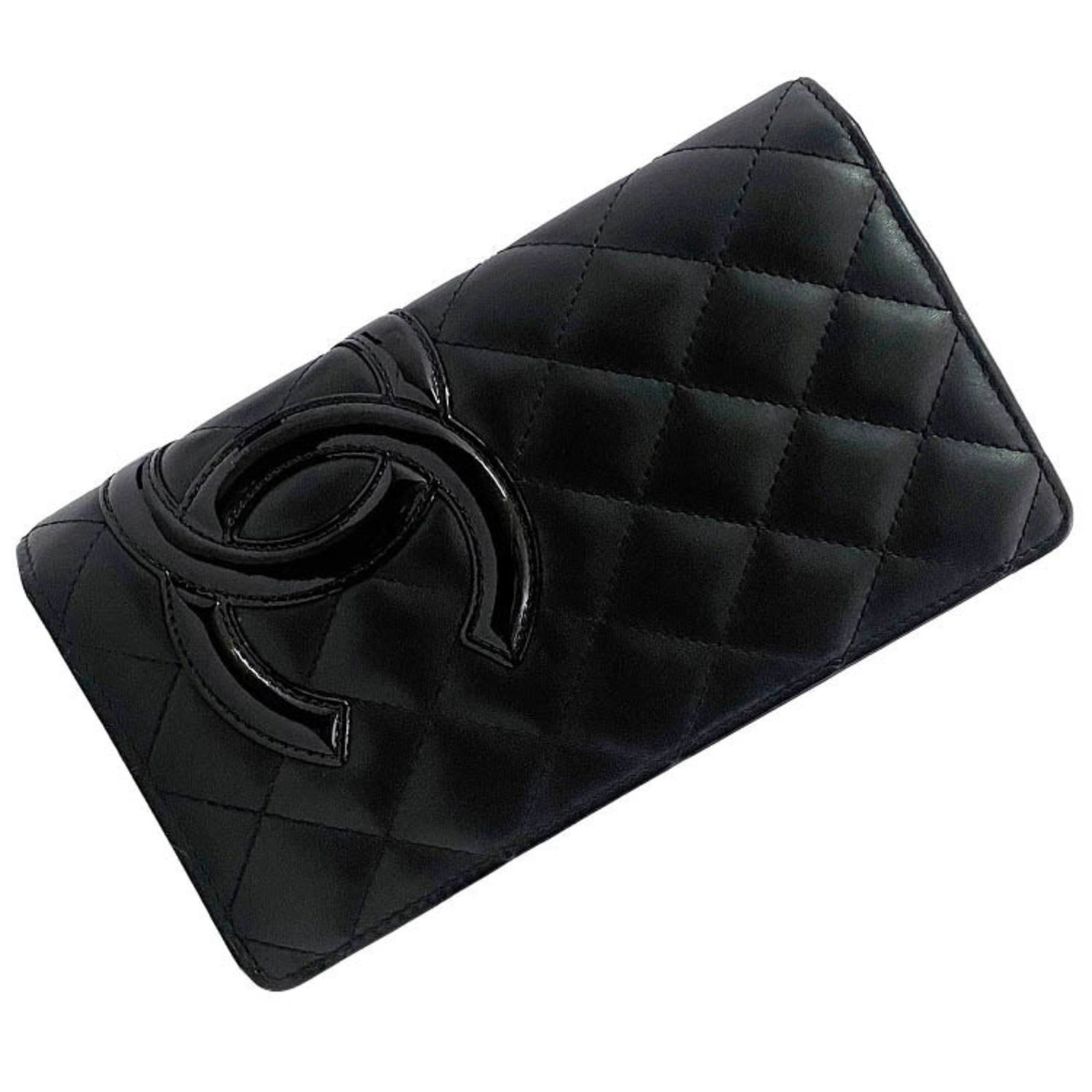 Chanel Long Bi-Fold Wallet Black Pink Cambon A26717 Leather 19s CHANEL Coco Mark Quilting Card: Chanel Long Bi-Fold Wallet Black Pink Cambon A26717 Leather 19s CHANEL Coco Mark Quilting Card Ladies Brand: Chanel Line: Cambon Type: Long wallet (bi-fold) Gender: Women Material: Leather Leather: Co