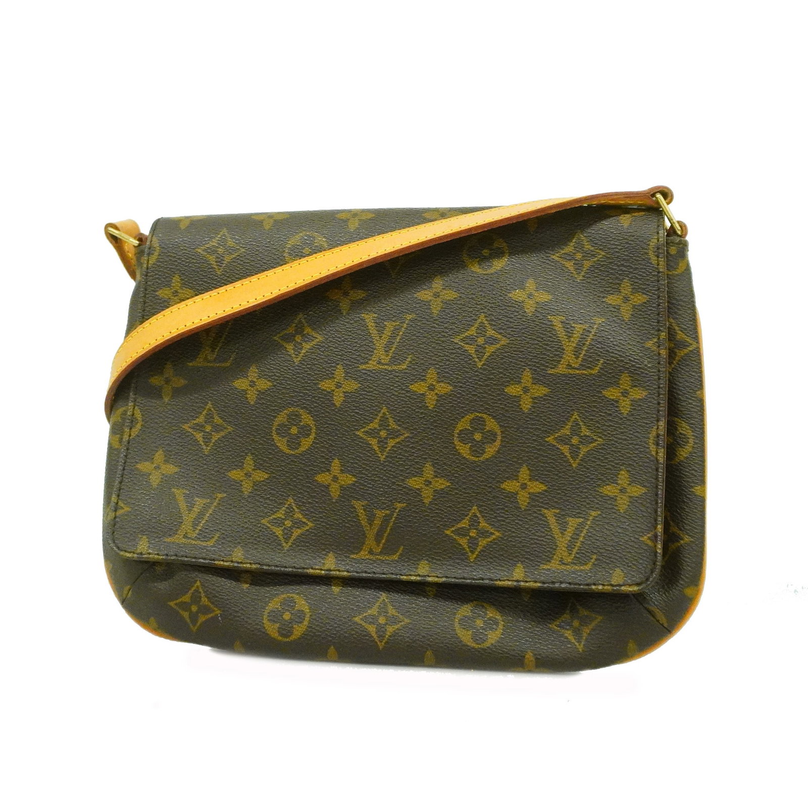 Louis Vuitton Monogram Musette Tango M51257 Women's Shoulder Bag: Louis Vuitton Monogram Musette Tango M51257 Women's Shoulder Bag Brand: Louis Vuitton Line: Monogram Model: Musette Tango M51257 Type: Shoulder bag Hardware Color: Gold Closure: Flap Magnet Inner Pock