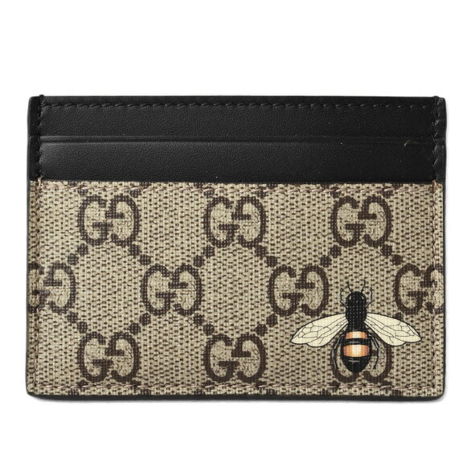Gucci Card Case/Business Holder GUCCI GG Supreme Bee Print/B Beige/Ebony/Black 451277: Gucci Card Case/Business Holder GUCCI GG Supreme Bee Print/B Beige/Ebony/Black 451277 Brand: Gucci Model: m2207-09-g Country of Origin: Italy Type: Card case Color: Beige Black Material: GG Supreme Le