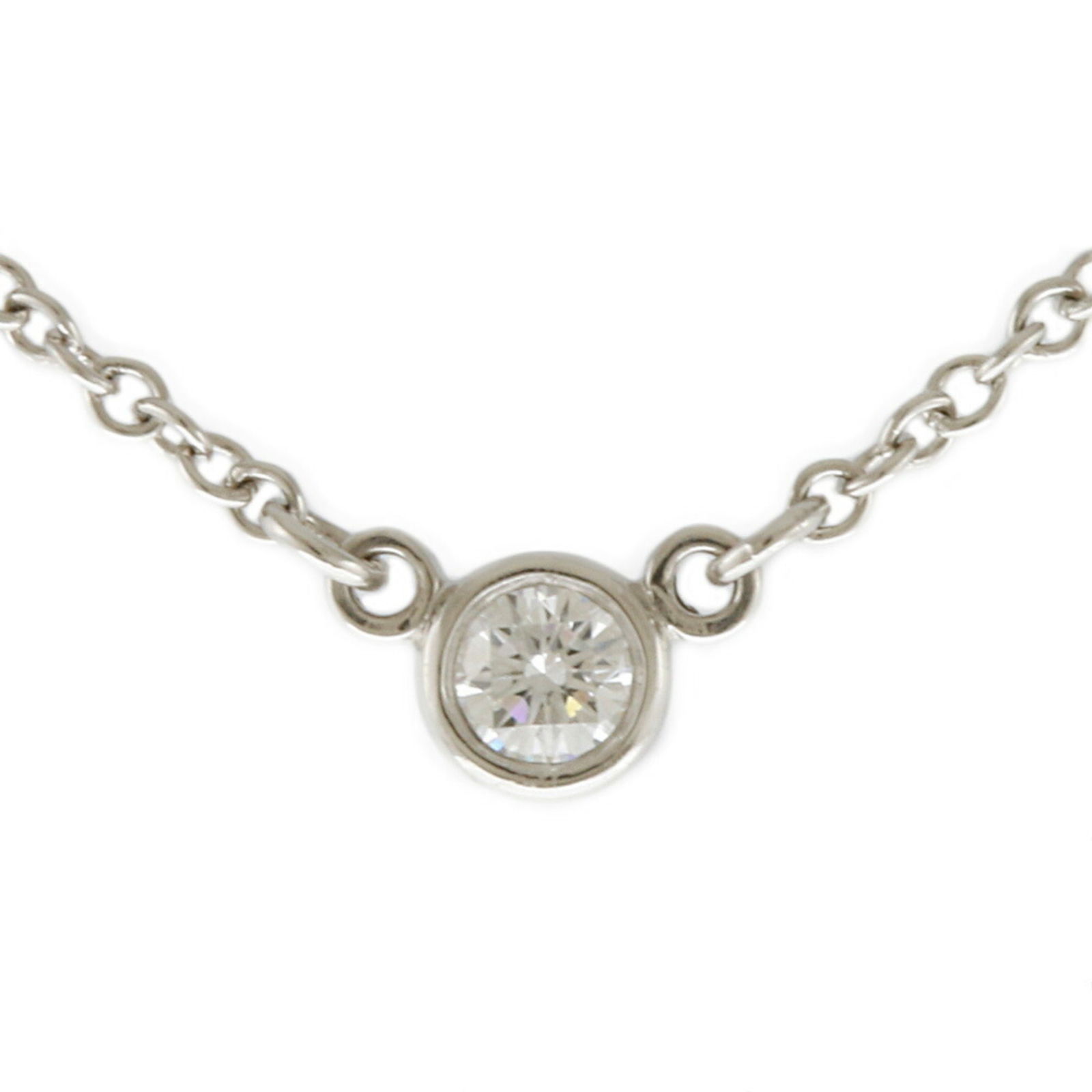 Tiffany TIFFANY & Co. Necklace Diamond Ladies: Tiffany TIFFANY & Co. Necklace Diamond Ladies Brand: Tiffany Necklace Type: Necklace Gender: Women Material: Platinum 950 Stone: Diamond Season: Fall/winter Spring/summer Weight: 2.2g / 0.07oz. Neck C