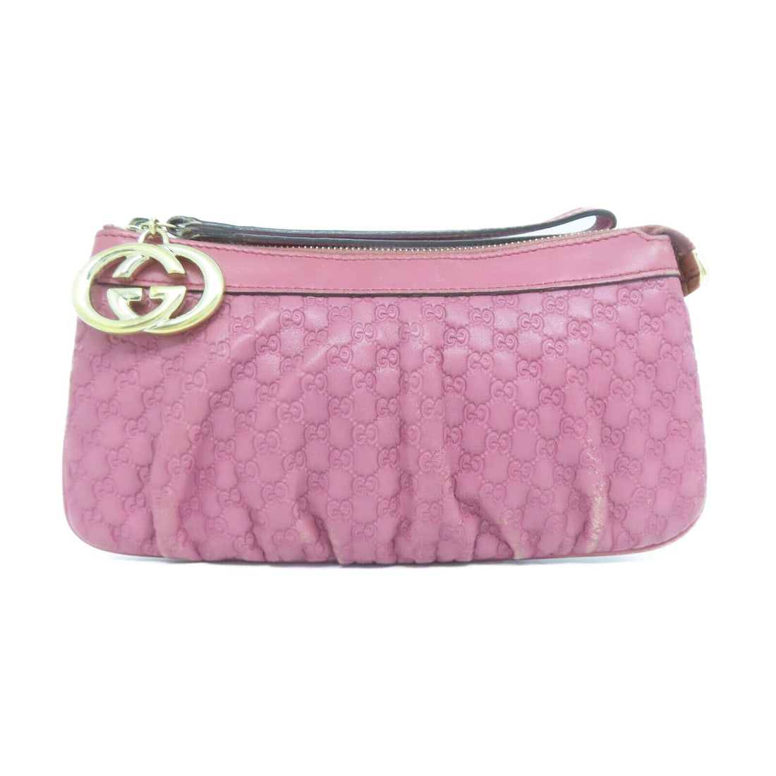 GUCCI GG GHW Pouch Makeup Bag 212203 Calfskin Leather Pink: GUCCI GG GHW Pouch Makeup Bag 212203 Calfskin Leather Pink Exterior Material: Calfskin (cowhide) Exterior Color: Pink Bag Height: 4.7 Bag Depth: 0.4 Bag Length: 8.7 Size Type: Regular Frame Color: Pin