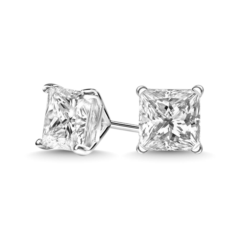 14K White Gold 2/5 Ct.Tw. Premium Diamond Stud Earrings: 14K White Gold 2/5 Ct.Tw. Premium Diamond Stud Earrings 14K White gold 4 prong stud Earrings set with 2 brilliant cuts premium quality diamonds weighing 2/5 Ct.Tw. Metal: 14k White Gold Stone Count: 2