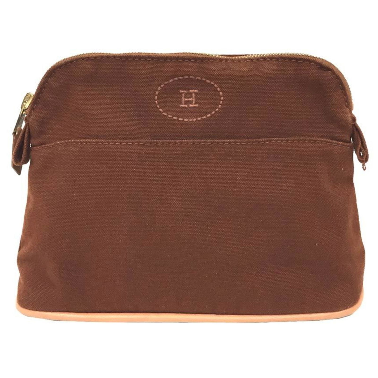 HERMES Hermes Bolide Pouch 20/Mini Cosmetic Makeup Cotton Brown: HERMES Hermes Bolide Pouch 20/Mini Cosmetic Makeup Cotton Brown Brand: Hermes Line: Bolide Type: Pouch Material: Cotton Cotton: Color: Brown Gender: Women Men Size (HxWxD): 14cm x 20cm x 6cm / 5.51 x