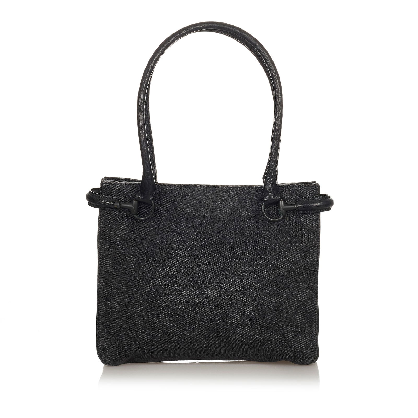 Gucci Horsebit Canvas Shoulder Bag: Gucci Horsebit Canvas Shoulder Bag This shoulder bag features a canvas body with leather trim rolled leather handles open top with magnetic closure and interior zip pocket. Brand: Gucci Model: Horsebi