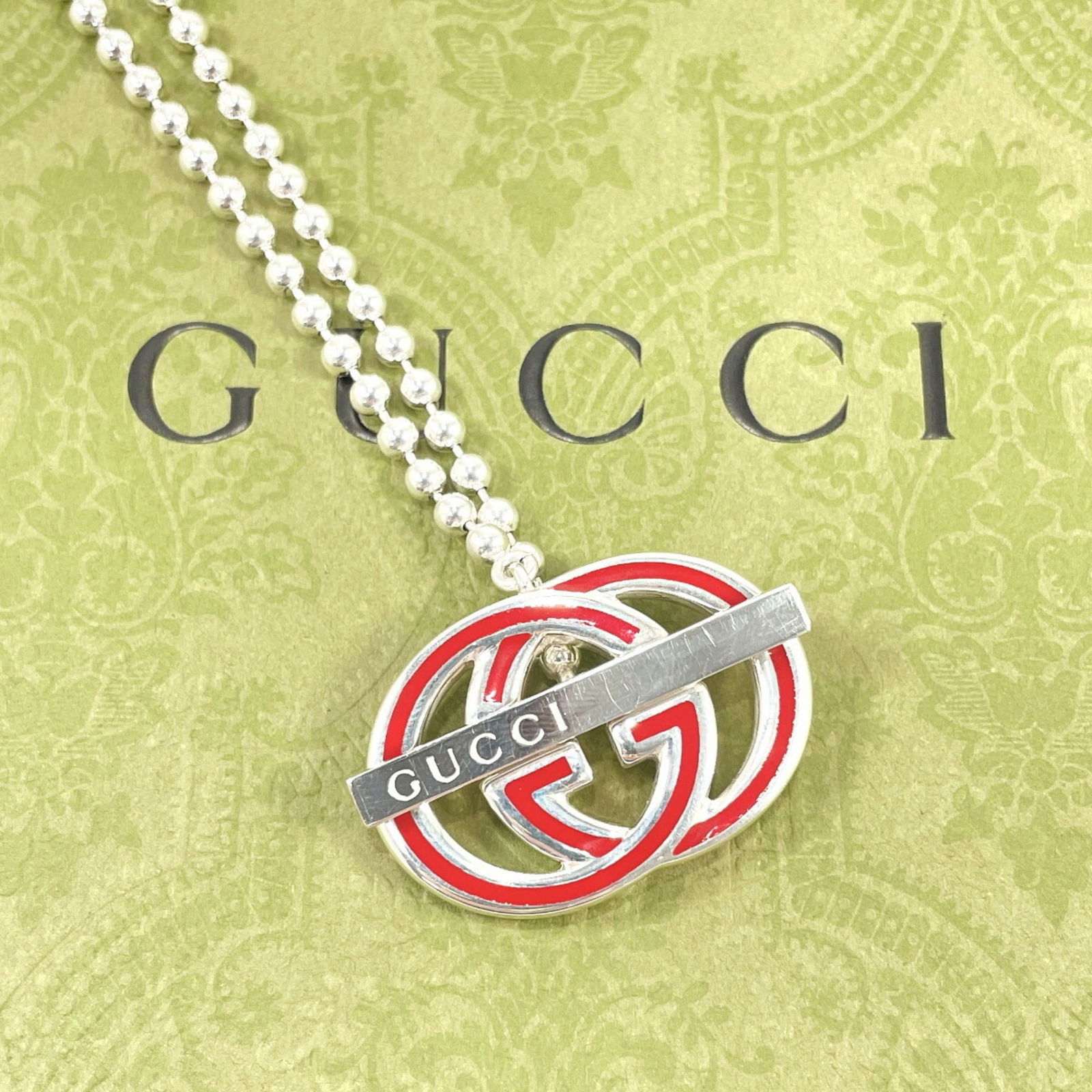 Gucci Interlocking G Necklace Silver 925 Gucci Women's Auction