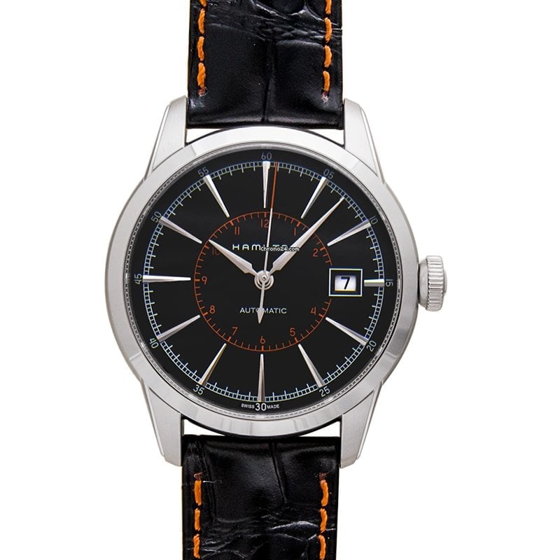Hamilton Railroad: Hamilton Railroad Brand: Hamilton Model: Railroad Dealer product code: 5030A Movement: Automatic Case material: Steel Bracelet material: Leather Year of production: Unknown Condition: New(Unworn witho