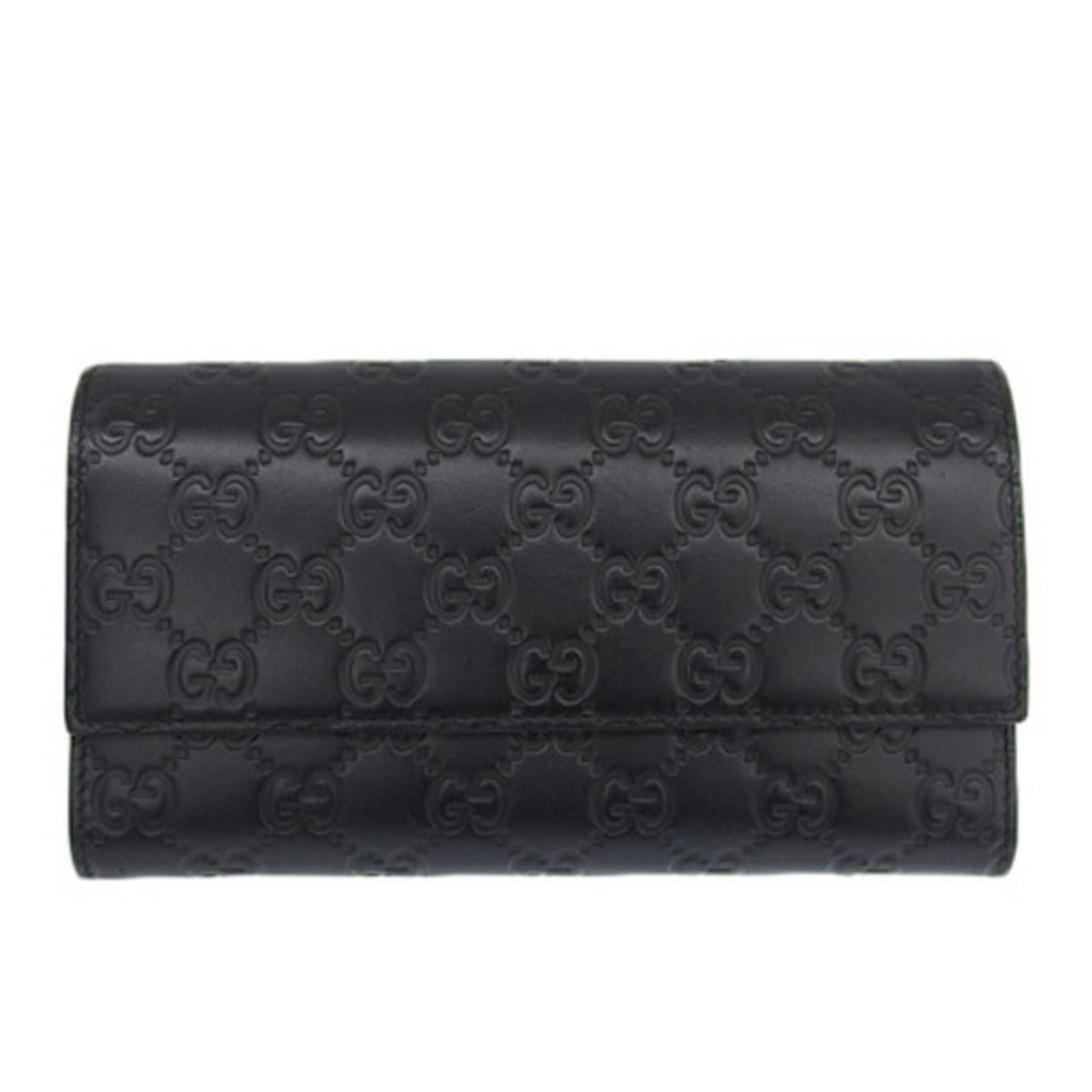 Gucci Guccisima Leather Bifold Long Wallet 410100 Black Women's: Gucci Guccisima Leather Bifold Long Wallet 410100 Black Women's Brand: Gucci Line: Guccissima Model: 410100 Type: Long wallet (bi-fold) Gender: Women Material: Leather Leather: Color: Black Size (HxWx