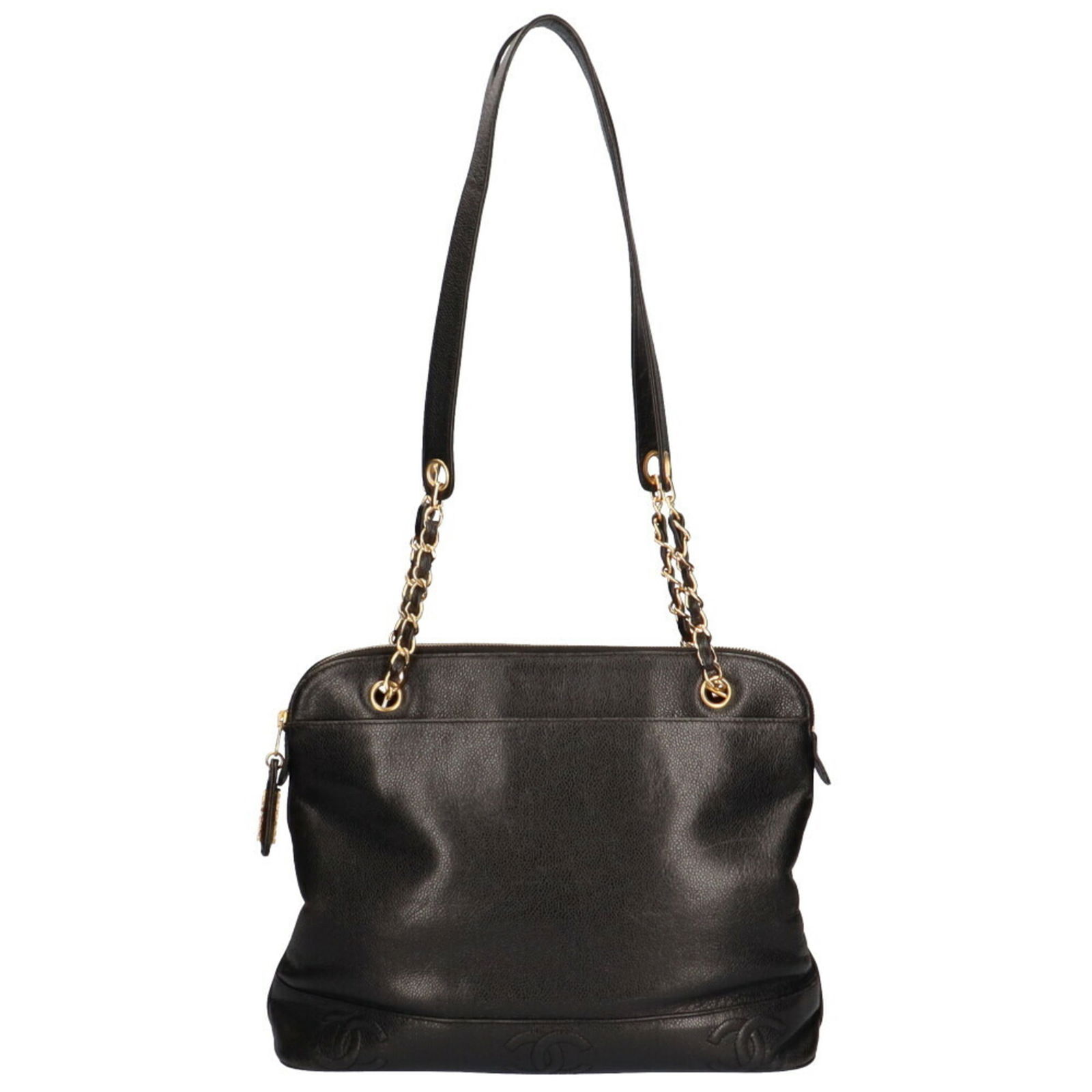 Chanel CHANEL triple coco shoulder bag leather black ladies: Chanel CHANEL triple coco shoulder bag leather black ladies Brand: Chanel Country of Origin: Italy Type: Shoulder bag Material: Leather Leather: Color: Black Closure: Zipper Gender: Women Size (HxWxD)