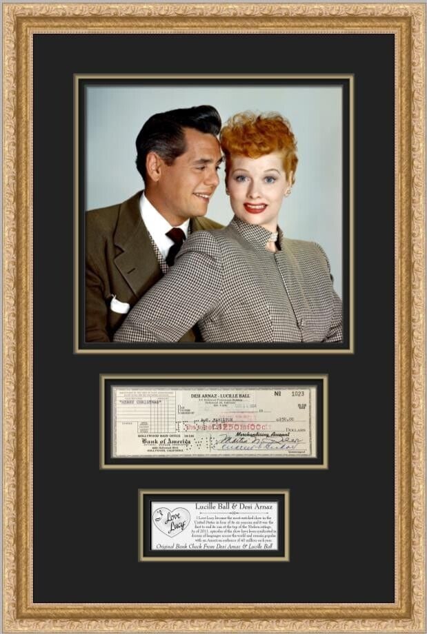 Lucille Ball and Desi Arnaz Original Bank Check Custom Framed I Love Lucy II: Lucille Ball and Desi Arnaz Original Bank Check Custom Framed I Love Lucy II Industry: Television Type: Photograph Item Type: Bank Check Pre-Owned PLEASE NOTE: LOCAL PICK UP IS NOT AN OPTION AND ALL I