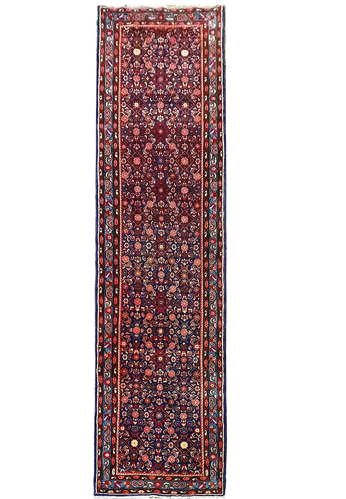 3 x 14 Persian Runner Pre Owned Navy Blue Herati: 3 x 14 Persian Runner Pre Owned Navy Blue Herati Free continental US Shipping Size in Feet: Width: 3.3 x Length: 13.10 Size in Inches: Width: 39 in x Length: 166 in Rug Type: Area Rug Colors: Navy Blu