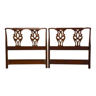 Henkel Harris Cherry Twin Headboard - a Pair: Henkel Harris Cherry Twin Headboard - a Pair A pair of traditional Henkel Harris twin sized headboards made of solid cherry. 41" wide 40" tall Dimensions: 41"W x 1"D x 40"H Styles: Traditional Bed Siz