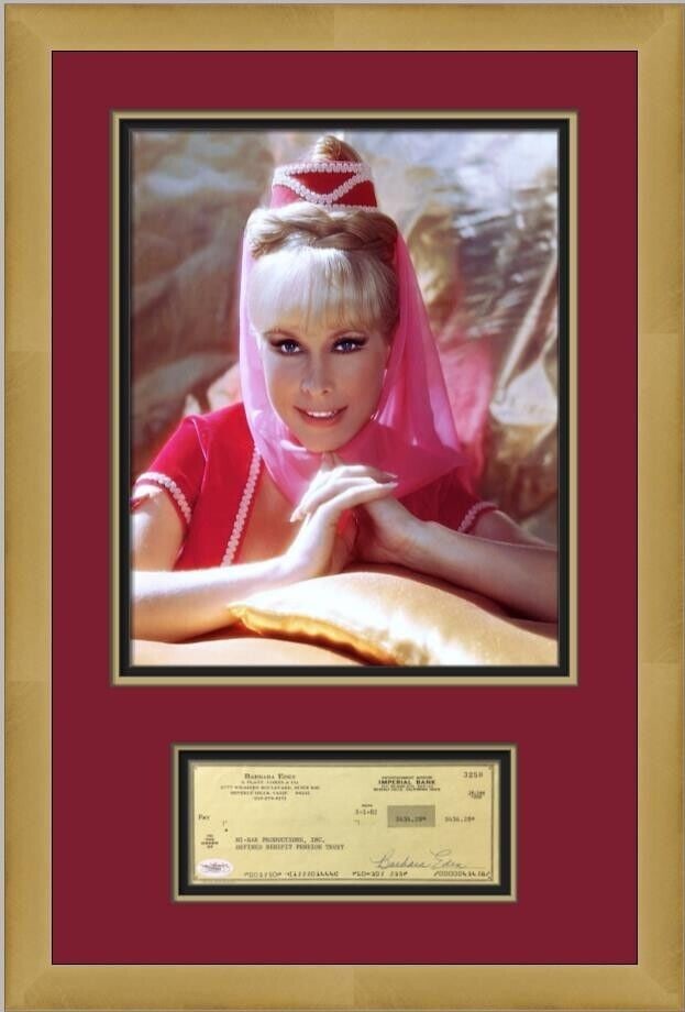 Barbara Eden I Dream Of Jeannie Signed Original Bank Check Custom Framed JSA: Barbara Eden I Dream Of Jeannie Signed Original Bank Check Custom Framed JSA Industry: Television Type: Photograph Item Type: Bank Check Pre-Owned PLEASE NOTE: LOCAL PICK UP IS NOT AN OPTION AND ALL I