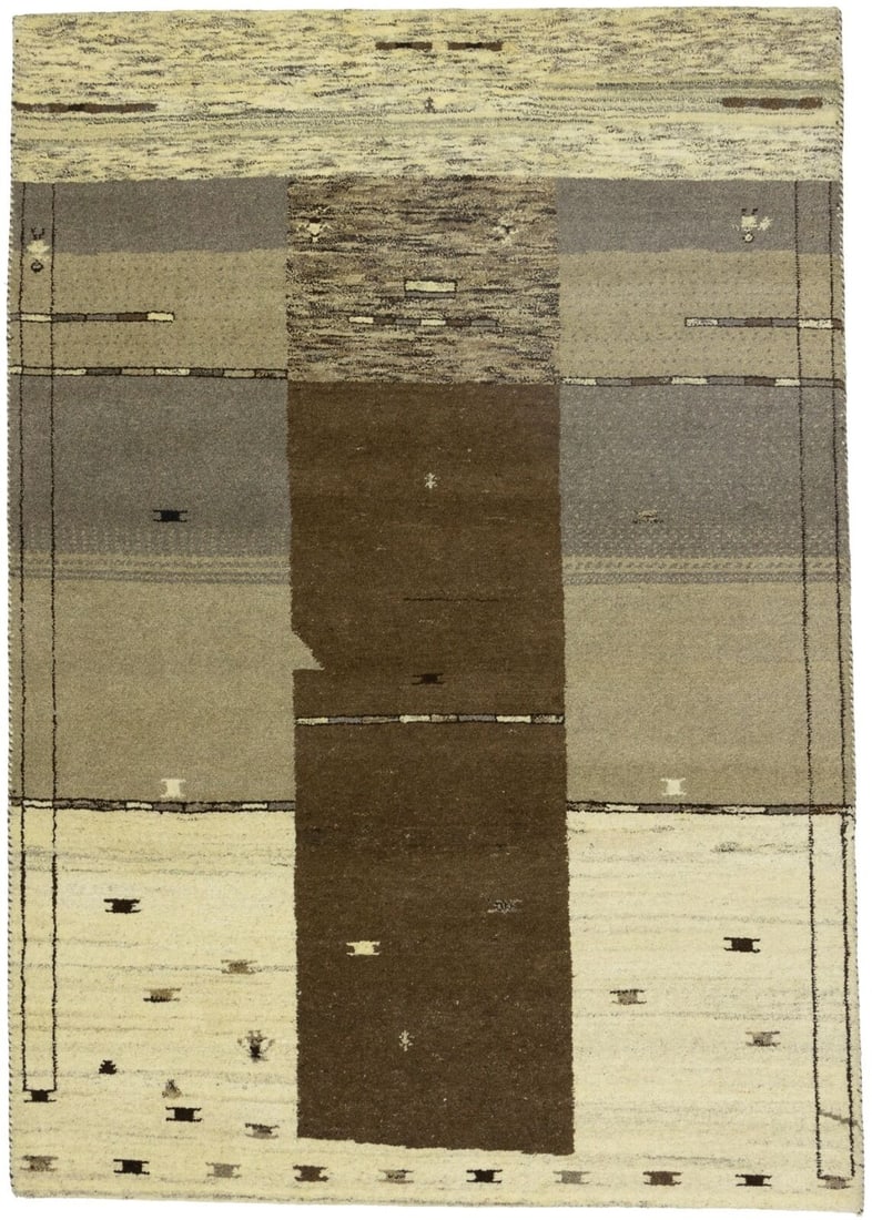 Contemporary Multicolored Tribal 6'5X9'7 Indo-Gabbeh Oriental Rug Kids Carpet: Contemporary Multicolored Tribal 6'5X9'7 Indo-Gabbeh Oriental Rug Kids Carpet Type: Area Rug Size: 65 X 97 Ft" Color: Multicolored Production Technique: Knotted Material: Wool Item Width: 77 Original/