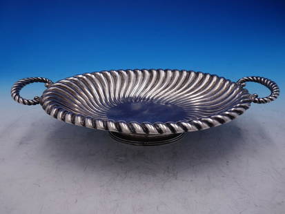 Austrian .800 Silver Tray w /Handles Fluted Pedestal Base Ornate 14 1/2": Austrian .800 Silver Tray w /Handles Fluted Pedestal Base Ornate 14 1/2" Age: 1850-1899 Type: Tray Composition: .800 Silver Stunning austrian. 800 silver oval tray with applied handles and pedestal ba