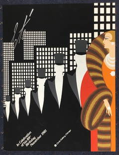 Erte Ertes 89th Birthday Celebration 1981 L/ED Serigraph PING: Erte Ertes 89th Birthday Celebration 1981 L/ED Serigraph PING Artist: Erte Unit Of Sale: Single Piece Size: Medium Item Length: 22 in Region Of Origin: USA Framing: Unframed Personalize: No Year Of Pr