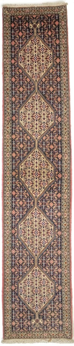 Rare Vintage Floral Design 2X9 Narrow Runner Rug Hallway Kitchen Decor Carpet: Rare Vintage Floral Design 2X9 Narrow Runner Rug Hallway Kitchen Decor Carpet Type: Runners Size: 810 X 19 Ft" Color: Dark Purple-navy Cream Coral Brown Olive Green etc Weave: Hand-Knotted Material: W