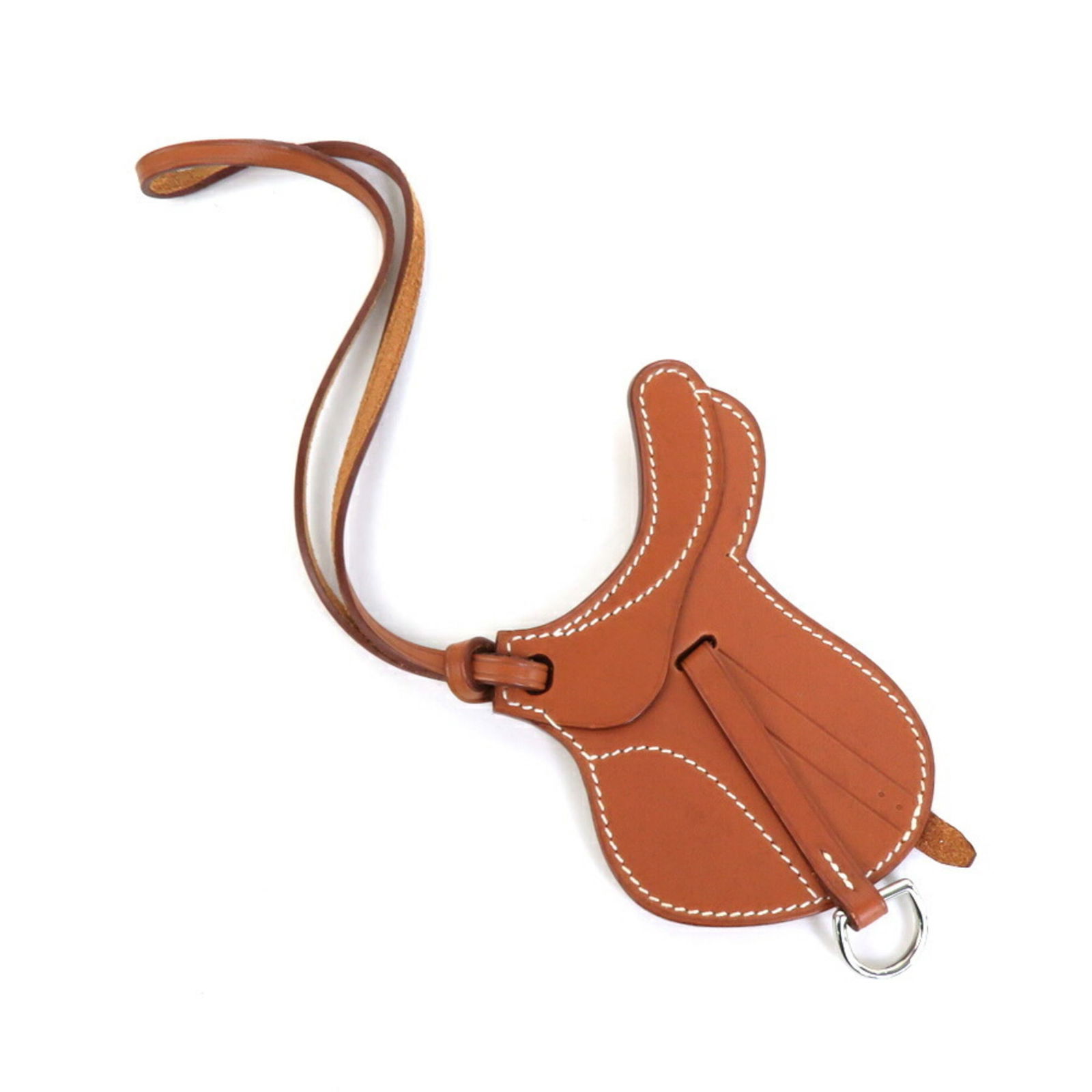 HERMES Charm Paddock Cell Leather Brown Silver Unisex: HERMES Charm Paddock Cell Leather Brown Silver Unisex Brand: Hermes Type: Handbag charm Gender: Women Men Material: Leather Color: Brown Silver Size (HxWxD): 115.00mm x 78.00mm / 4.53 x 3.07 Condition