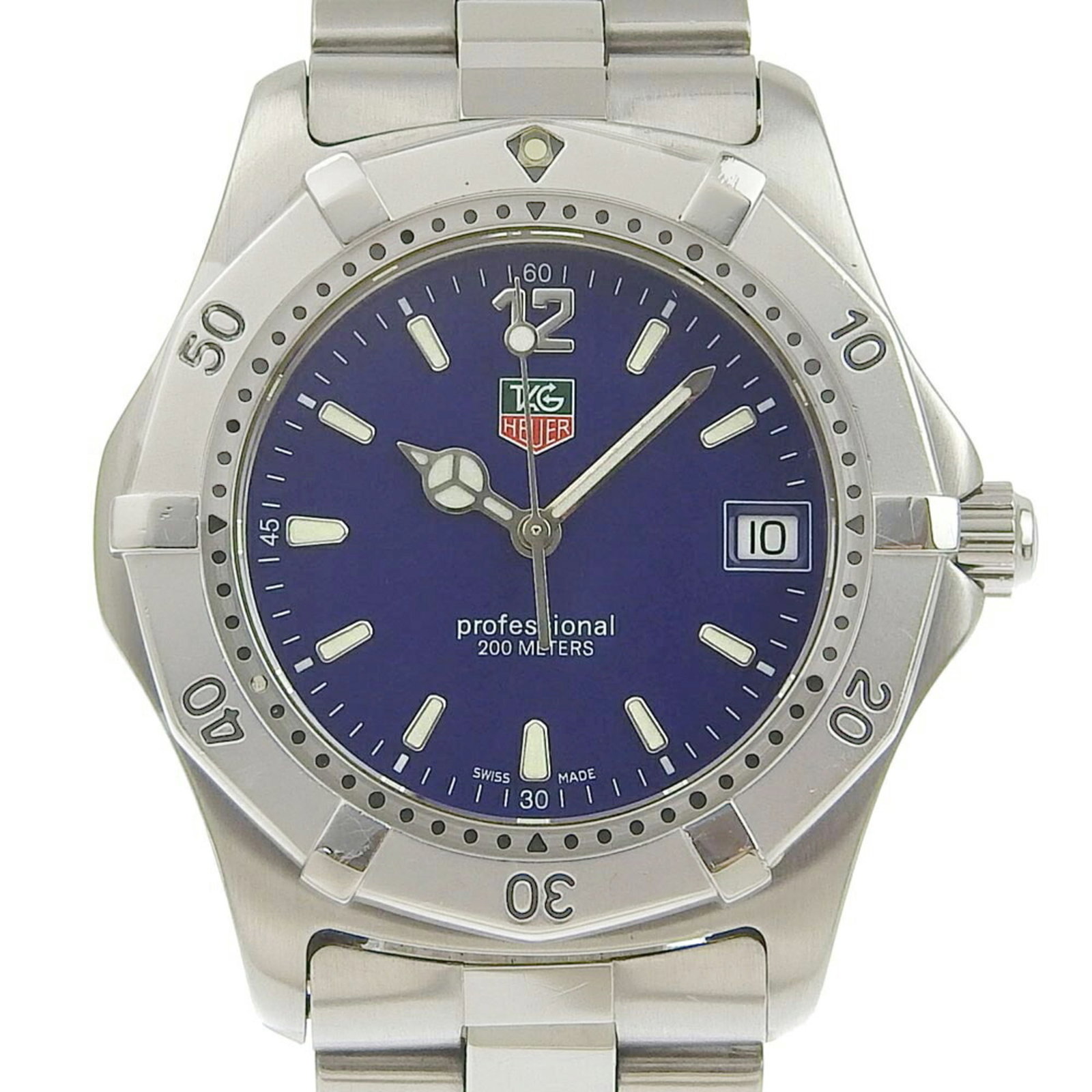 TAG HEUER Professional Watch Classic 200M WK1113-0 Stainless Steel Swiss Made Quartz Analog Display: TAG HEUER Professional Watch Classic 200M WK1113-0 Stainless Steel Swiss Made Quartz Analog Display Navy Dial Men's Brand: Tag Heuer Type: Wristwatch Gender: Men Material (Case): Stainless steel Mater