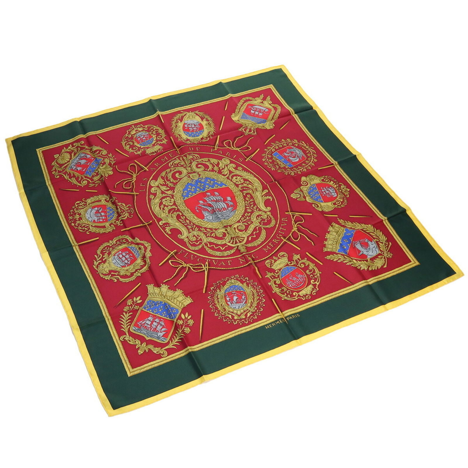 HERMES Hermes Carre 90 Paris Crest Scarf Silk/Silk 100% Women's: HERMES Hermes Carre 90 Paris Crest Scarf Silk/Silk 100% Women's Brand: Hermes Country of Origin: France Type: Scarf Gender: Women Material: Silk100% Silk: 100% Size (LxW): 90cm x 90cm / 35.43 x 35.43