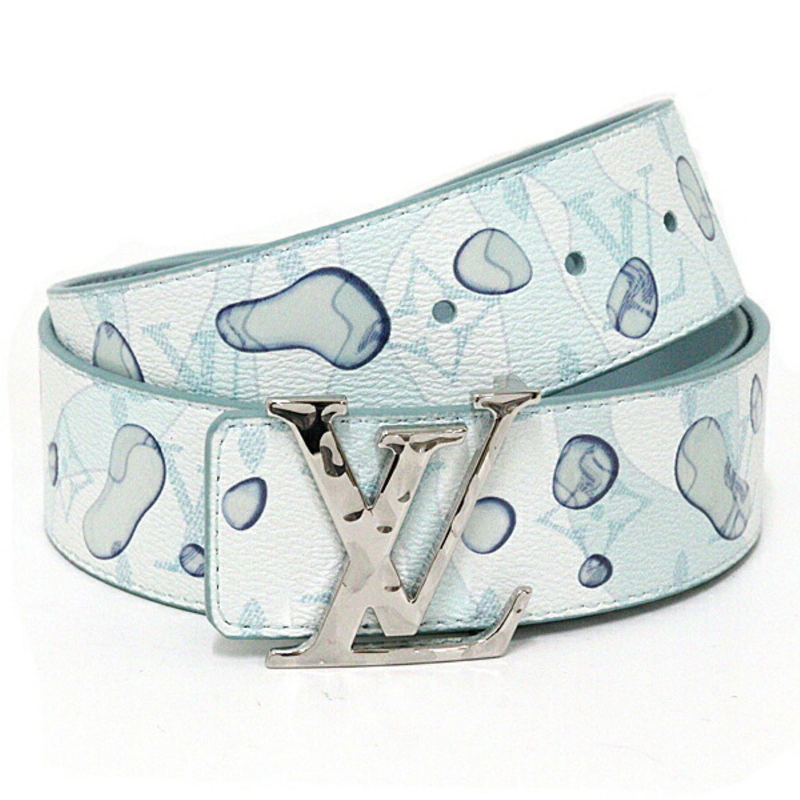 white and blue louis vuitton belt