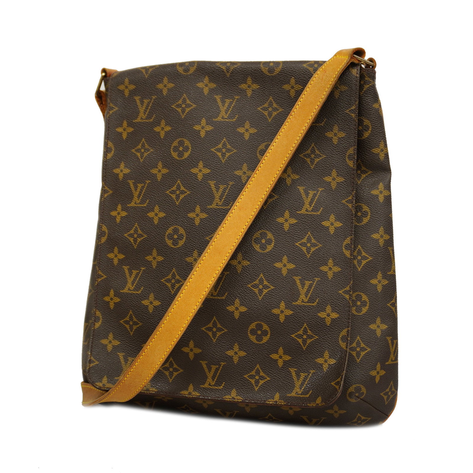 Louis Vuitton Monogram Musette M51256 Women's Shoulder Bag: Louis Vuitton Monogram Musette M51256 Women's Shoulder Bag Brand: Louis Vuitton Line: Monogram Model: Musette M51256 Type: Shoulder bag Hardware Color: Gold Closure: Flap Inner Pocket: Open pocket1 Op