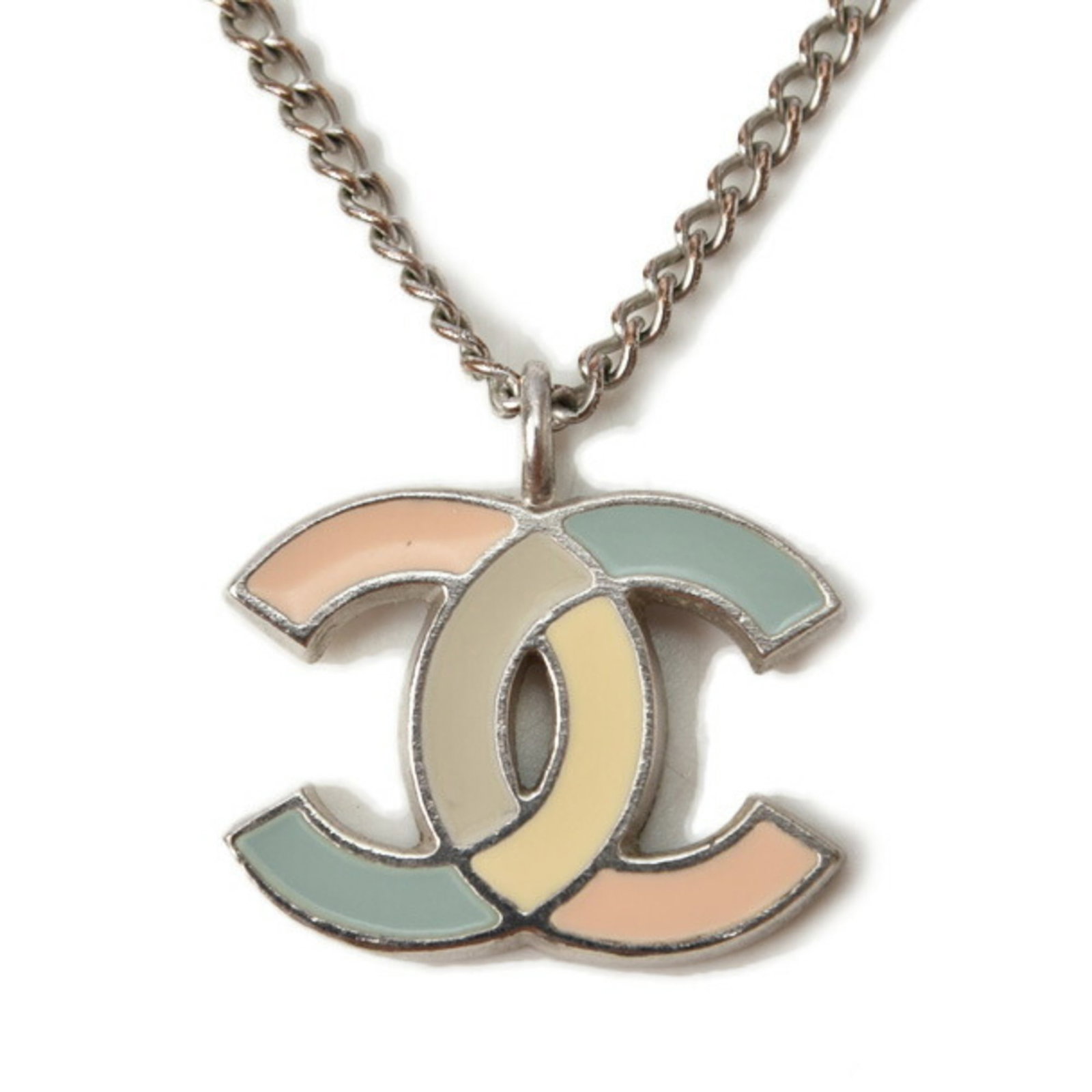 Chanel necklace/pendant CHANEL coco mark/CC multicolor/silver: Chanel necklace/pendant CHANEL coco mark/CC multicolor/silver Brand: Chanel Model: necklace/pendant Material: Metal Color: Multi-color Silver Neck Circumference: 42 cm / 16.53 Stone Size (HxW): 15.00m