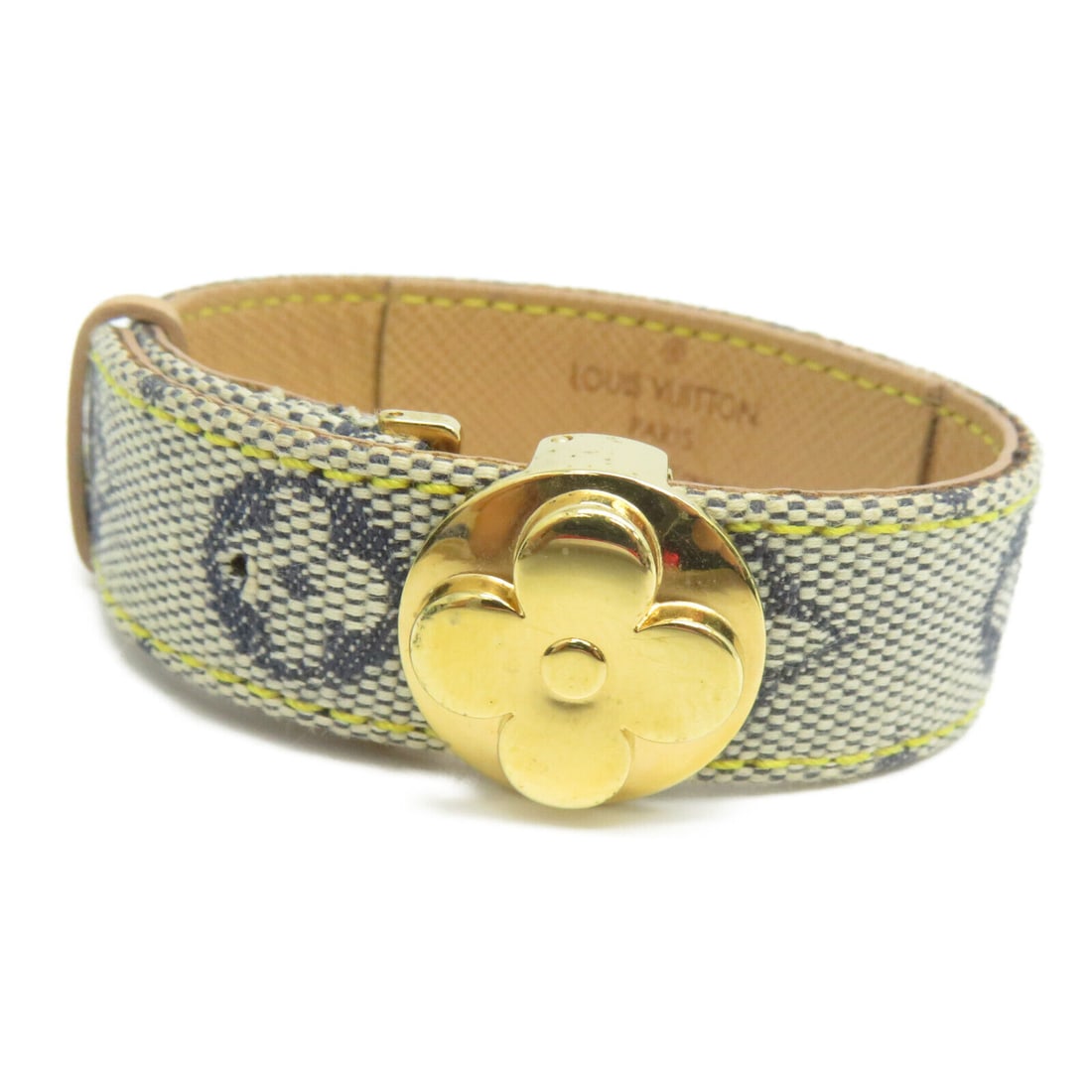 LOUIS VUITTON LV GHW Good Luck Bracelet Monogram Mini Canvas Blue: LOUIS VUITTON LV GHW Good Luck Bracelet Monogram Mini Canvas Blue Style: Bracelet Material: canvas Color: Blue Metal: canvas Size Type: Regular Main Stone: No Stone Type: Bracelet Frame Color: Blue Me