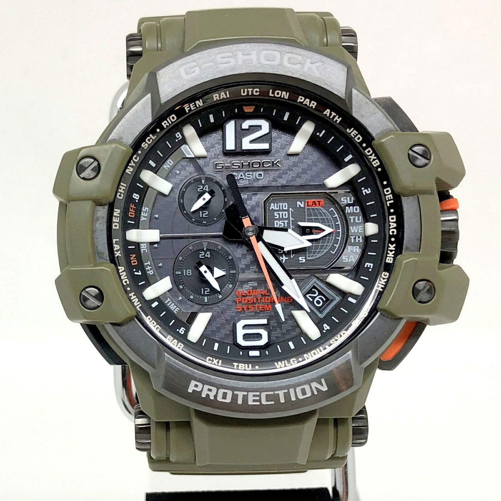 CASIO G-SHOCK G-Shock Casio watch GPW-1000KH-3AJF GRAVITYMASTER gravity master in olive drab: CASIO G-SHOCK G-Shock Casio watch GPW-1000KH-3AJF GRAVITYMASTER gravity master in olive drab military khaki analog GPS hybrid solar radio wave men's Brand: Casio Line: G-Shock Type: Wristwatch Gender: