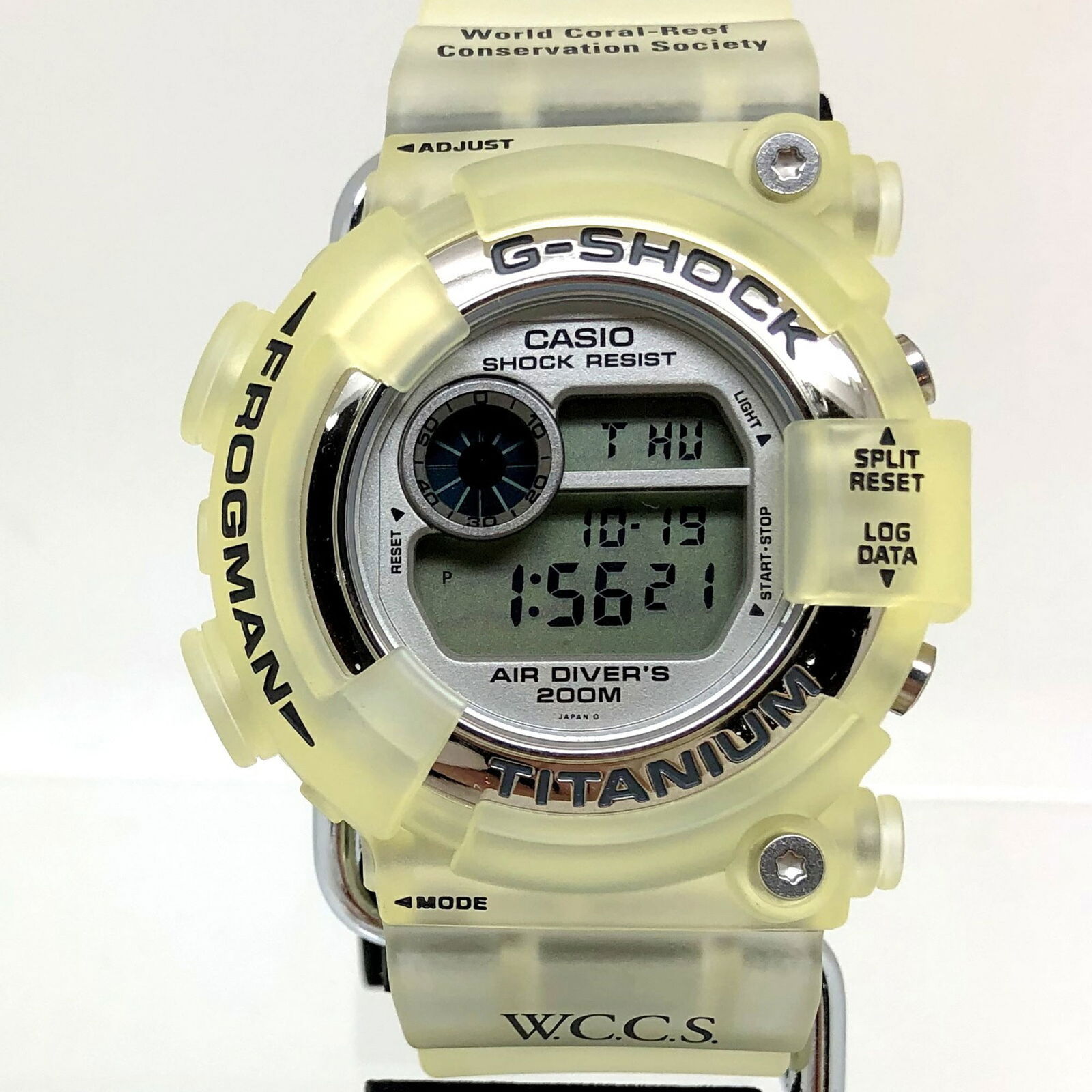 Casio G-SHOCK CASIO watch DW-8201WC-8T Frogman FROGMAN WCCS Triple Manta Frog Clear White Skeleton: Casio G-SHOCK CASIO watch DW-8201WC-8T Frogman FROGMAN WCCS Triple Manta Frog Clear White Skeleton Digital Quartz Screw Back Brand: Casio Line: G-Shock Model: DW-8201WC-8T Type: Wristwatch Gender: Men