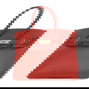 Hermes Birkin 30 handbag Epson Rouge Kazak silver hardware P stamp: Hermes Birkin 30 handbag Epson Rouge Kazak silver hardware P stamp Brand: Hermes Line: Birkin Type: Handbag Material: Epsom leather Epsom leather: Color: Rouge casaque Hardware Color: Silver Gender: W