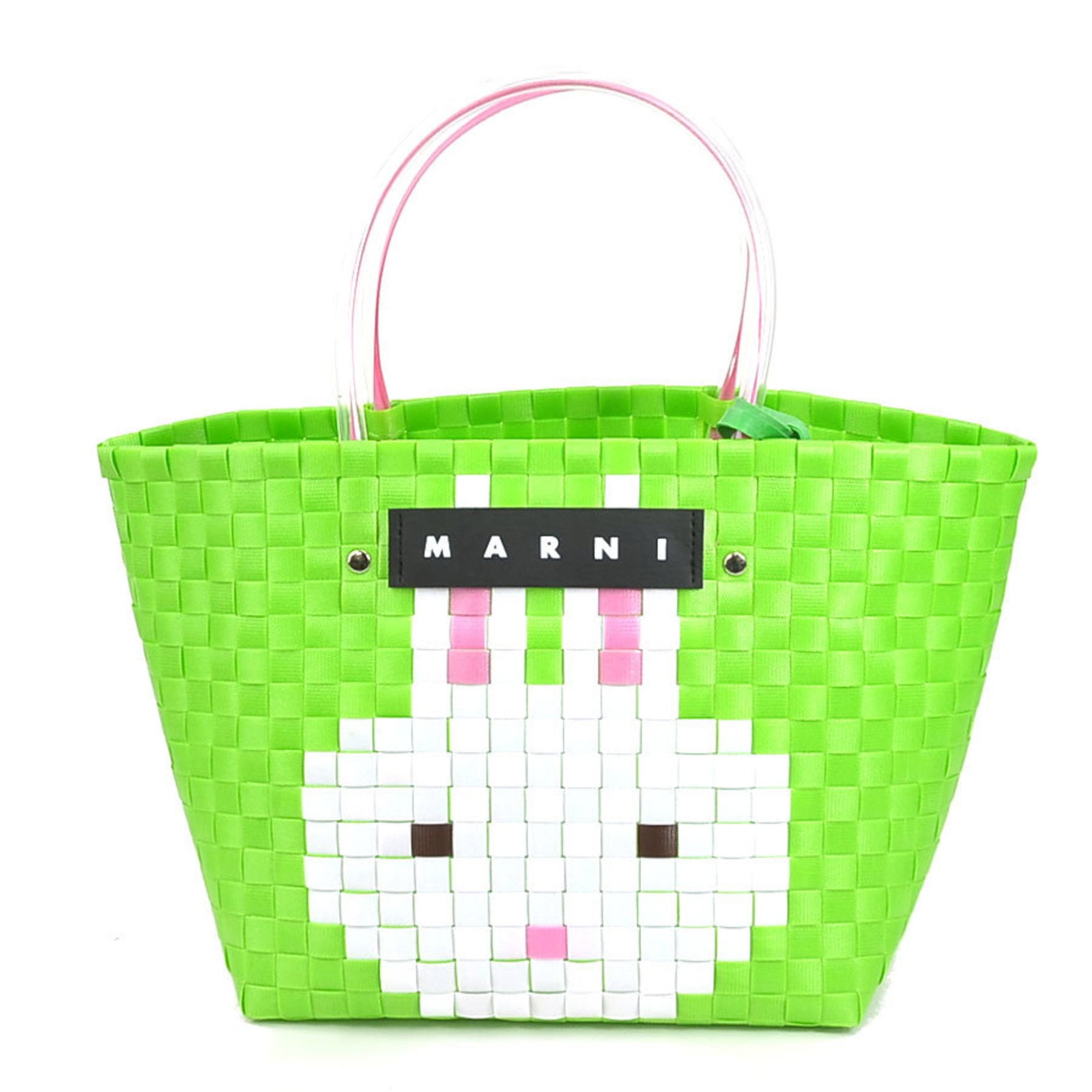 Marni MARNI Handbag FLOWER CAFE Rabbit Mini Basket Bag/Polypropylene Yellow Green Ladies: Marni MARNI Handbag FLOWER CAFE Rabbit Mini Basket Bag/Polypropylene Yellow Green Ladies Brand: Marni Type: Handbag Material: Polypropylene Polypropylene: Color: Green Gender: Women Size (HxWxD): 23cm