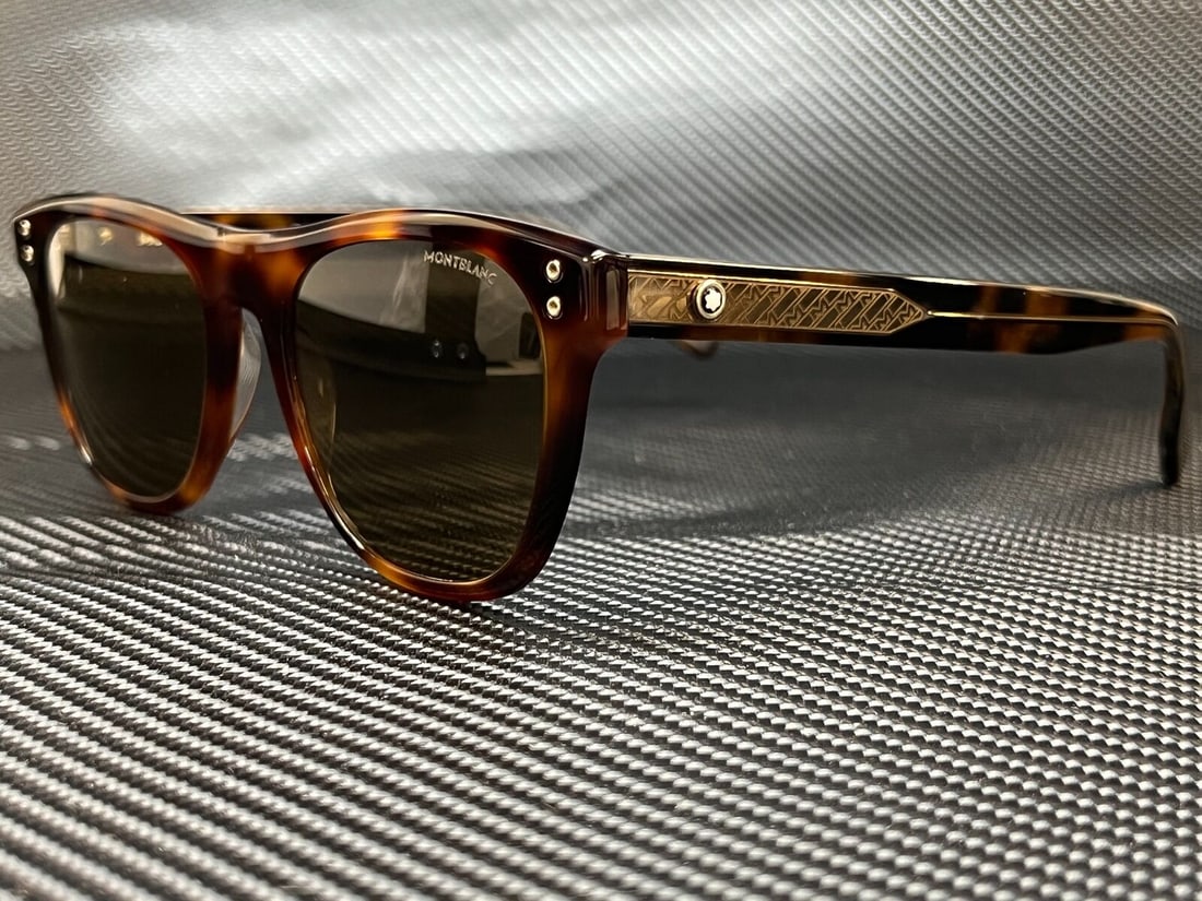 MONTBLANC MB0124S 002 Havana Brown Brown Square 53 mm Mens Sunglasses: MONTBLANC MB0124S 002 Havana Brown Brown Square 53 mm Mens Sunglasses Type: Sunglasses Frame Color: Brown Style: Square New The BIDHAUS Guarantee: All items in this auction are guaranteed to be 100% a