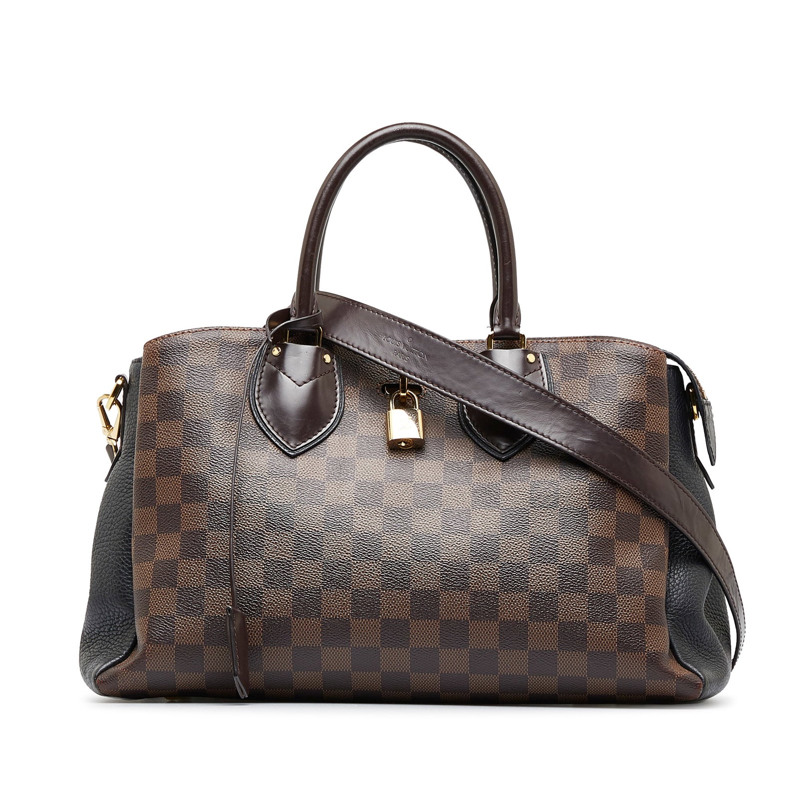 Louis Vuitton Damier Ebene Normandy: Louis Vuitton Damier Ebene Normandy The Normandy features a damier canvas body rolled leather handles a detachable flat leather strap a magnetic top closure and a top zip closure. Brand: Louis Vuitton