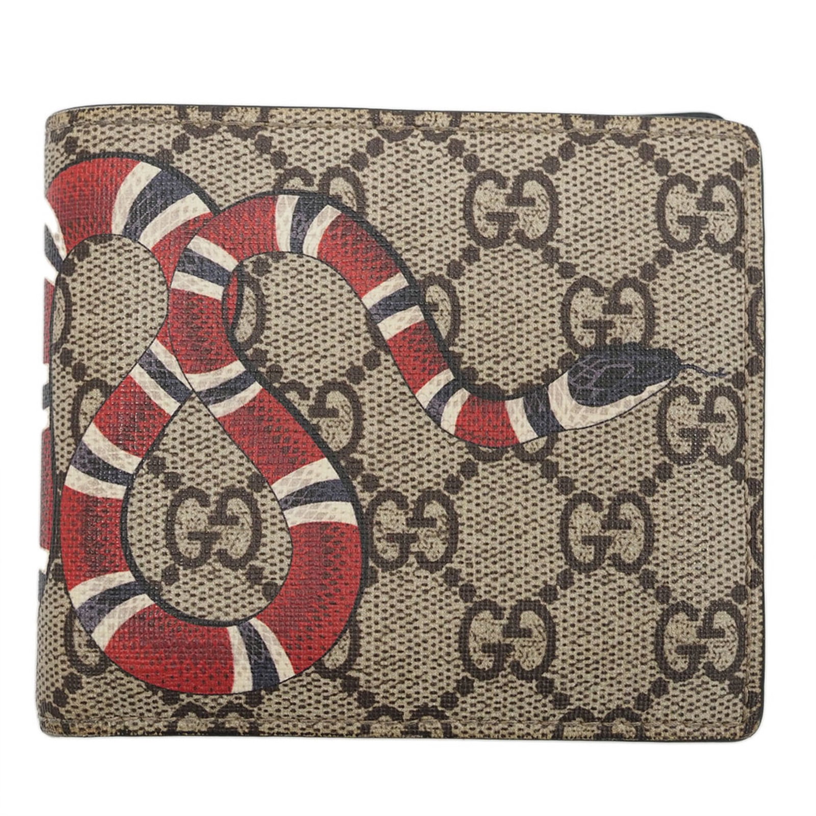 Gucci GUCCI GG Supreme Snake Print Beige 451266 Bifold Wallet PVCx Leather Men's: Gucci GUCCI GG Supreme Snake Print Beige 451266 Bifold Wallet PVCx Leather Men's Brand: Gucci Line: GG Supreme Country of Origin: Italy Type: Wallet (bi-fold) Gender: Men Material: PVC Leather PVC: Le