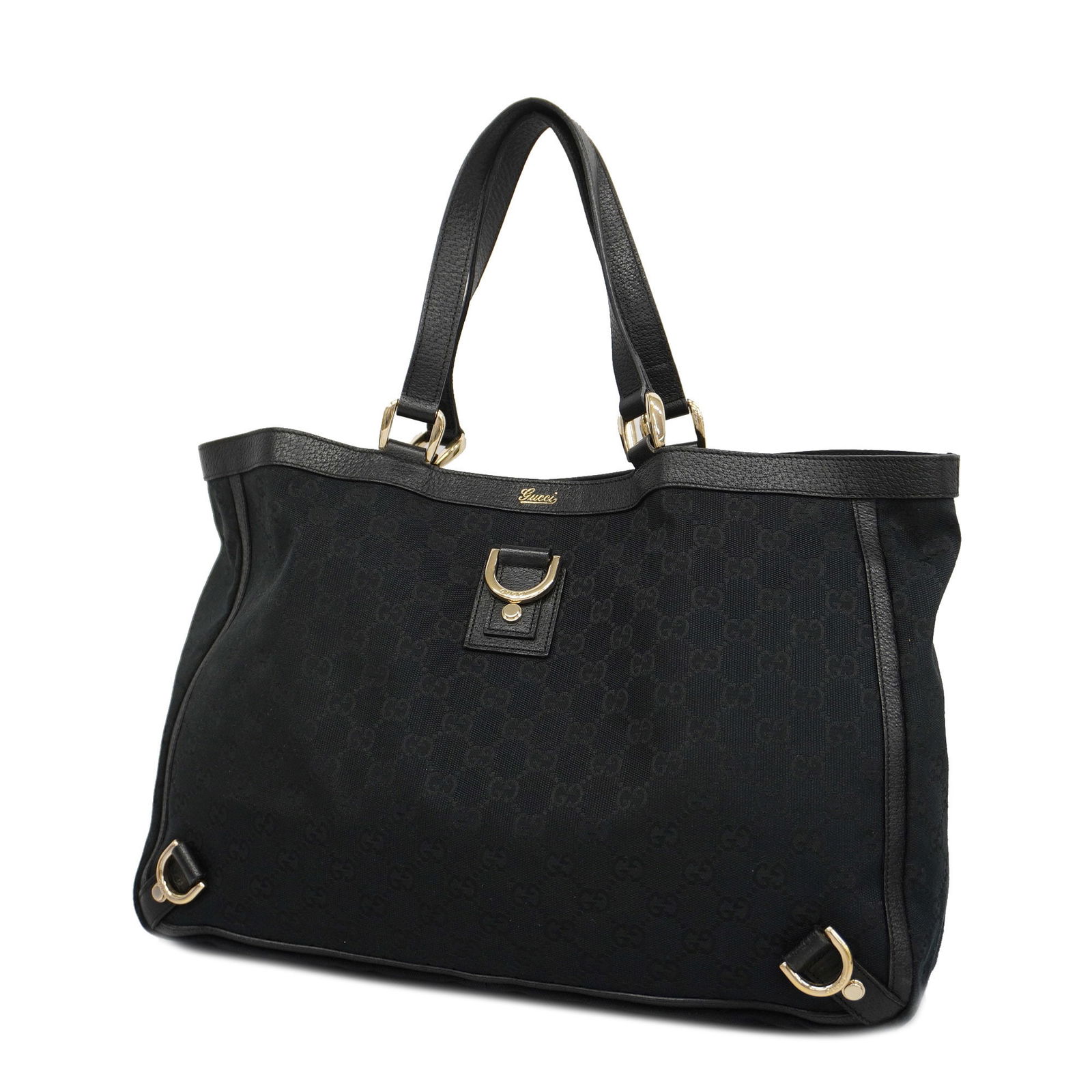 [(3ce5806)] Gucci Abbey 141472 Women's GG Canvas Tote Bag Black: [(3ce5806)] Gucci Abbey 141472 Women's GG Canvas Tote Bag Black Brand: Gucci Line: Abbey Model: tote bag 141472 Type: Tote bag Material: GG canvas GG canvas: Color: Black Hardware Color: Gold Closure:
