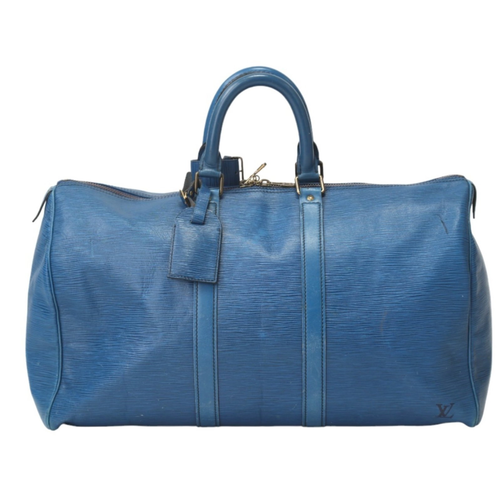 LOUIS VUITTON Travel Bag Epi Keepall 45 M42975 Louis Vuitton Toledo Blue Boston LV: LOUIS VUITTON Travel Bag Epi Keepall 45 M42975 Louis Vuitton Toledo Blue Boston LV Brand: Louis Vuitton Type: Boston bag Material: Epi leather Epi leather: Color: Galle Toledo blue Gender: Women Men C