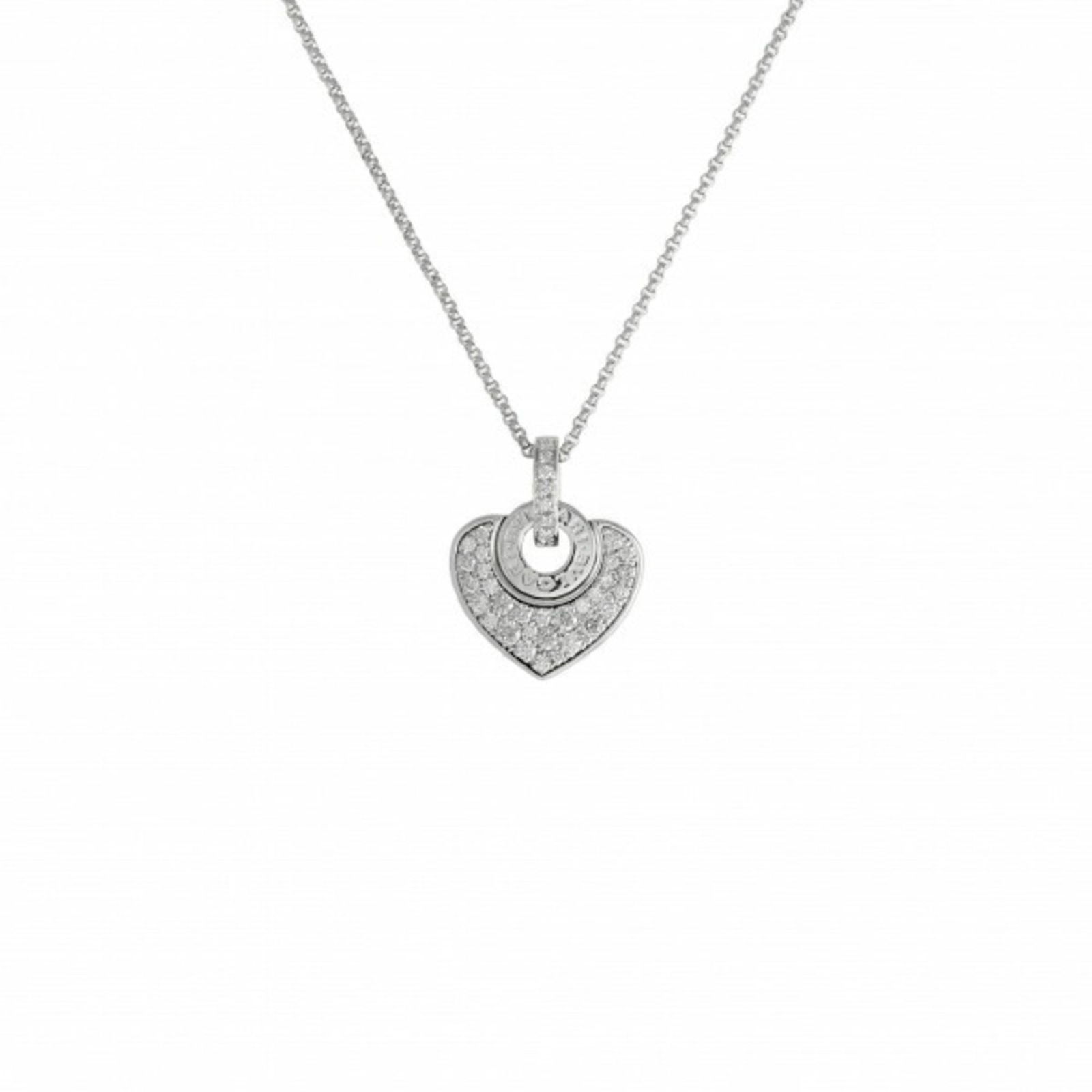 BVLGARI Doppio Cuore Necklace/Pendant K18WG White Gold: BVLGARI Doppio Cuore Necklace/Pendant K18WG White Gold Brand: Bvlgari Line: Bvlgari Bvlgari Model: Doppio Cuore Necklace Type: Necklace Pendant Type: Pendant Gender: Women Material: White gold (18K) C