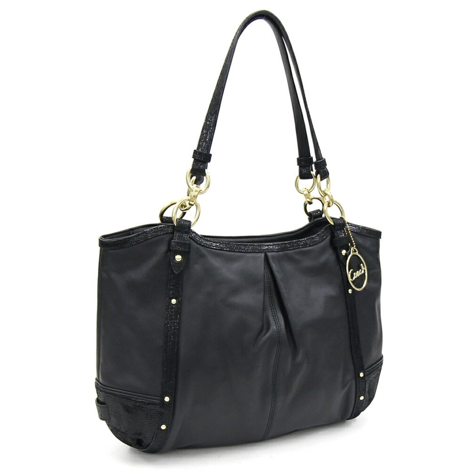 Coach tote bag Alexandra F20812 black leather ladies COACH: Coach tote bag Alexandra F20812 black leather ladies COACH Brand: Coach Line: Alexandra Model: F20812 Type: Tote bag Material: Leather Leather: Color: Black Inner Pocket: Zipper pocket1 Open pocket2 Z