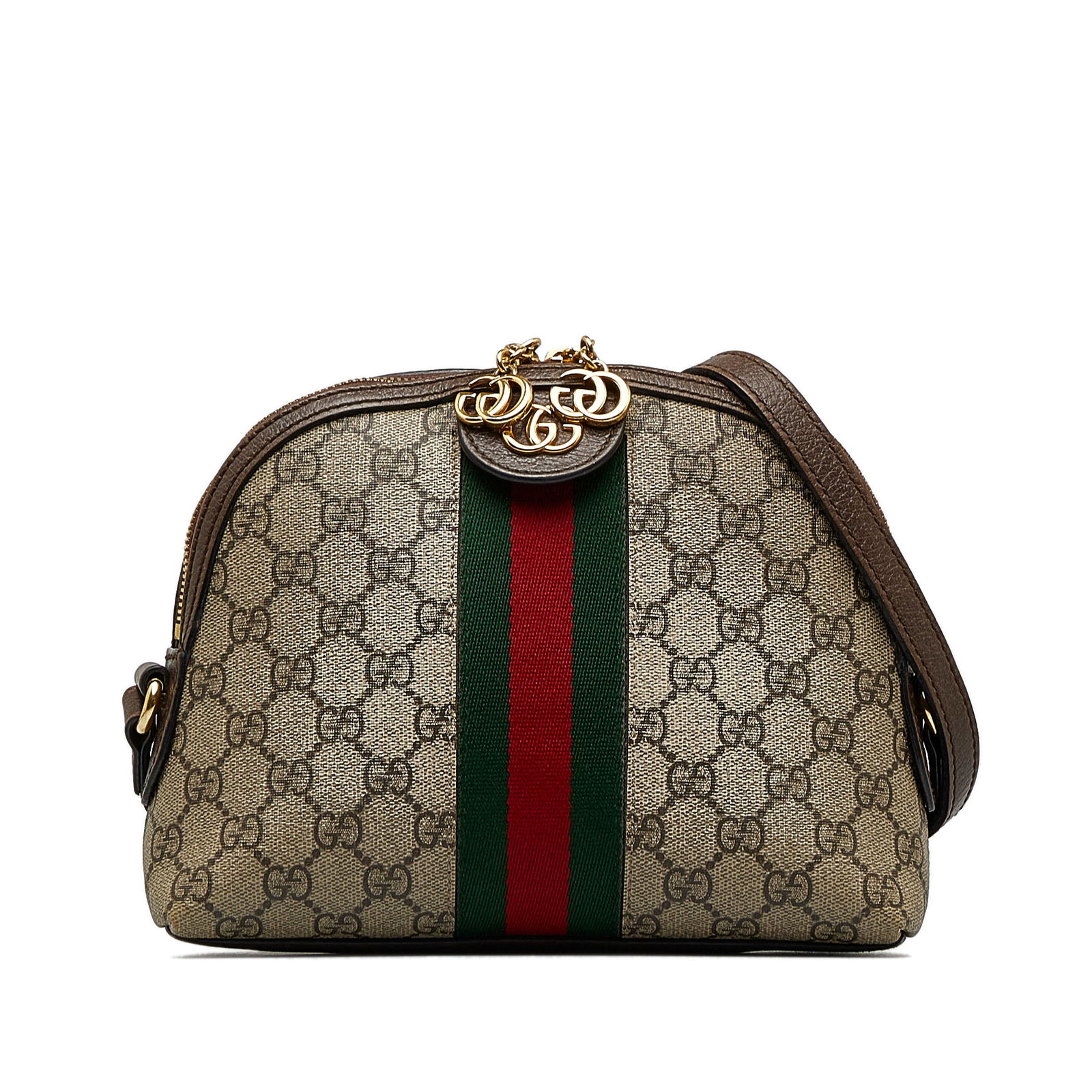 Gucci New Ophidia Small Shoulder Burgundy Gg Leather Crossbody