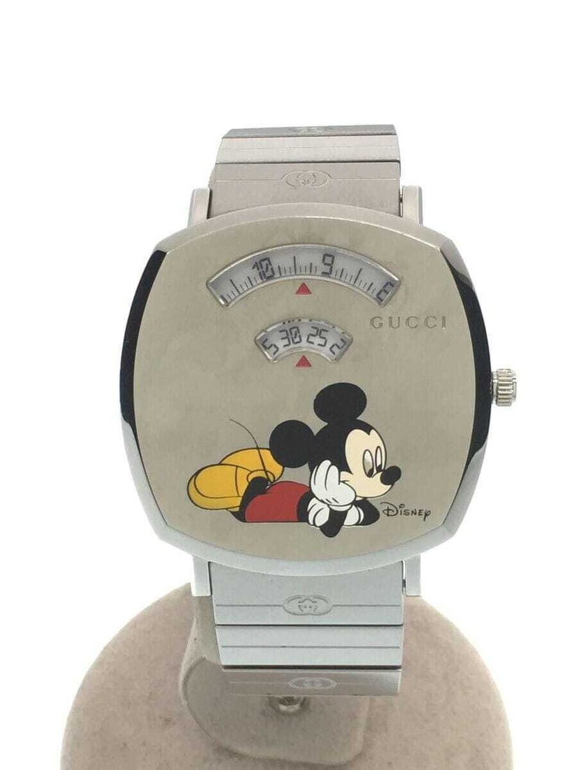 GUCCI 157.3 Disney Analog Stainless Steel Silver 3 ATM Ladies Watch: GUCCI 157.3 Disney Analog Stainless Steel Silver 3 ATM Ladies Watch Type: Wristwatch Description of ItemColor silver pattern Actual size (cm) case vertical 2 Case side 4 Dial vertical 1 Dial side 1.9
