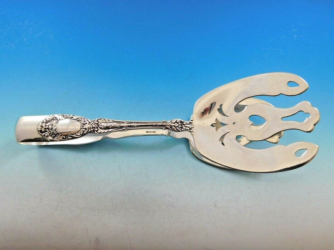 Florentine by Gorham Sterling Silver Asparagus Serving Tong Pierced 9" Unique: Florentine by Gorham Sterling Silver Asparagus Serving Tong Pierced 9" Unique Age: 1900-1940 Pattern: Florentine Type: Serving Pieces Composition: Sterling Silver Florentine by gorhambeautiful sterlin