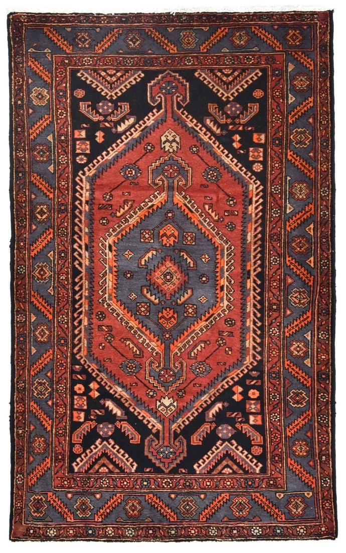 Vintage Wool Tribal Geometric 45X72 Oriental Rug Handmade Home Decor Carpet: Vintage Wool Tribal Geometric 45X72 Oriental Rug Handmade Home Decor Carpet Free continental US Shipping Type: Area Rugs Color: Red Gray Charcoal Cream Orange etc Size: 4"5 X 7"2 Production Technique: