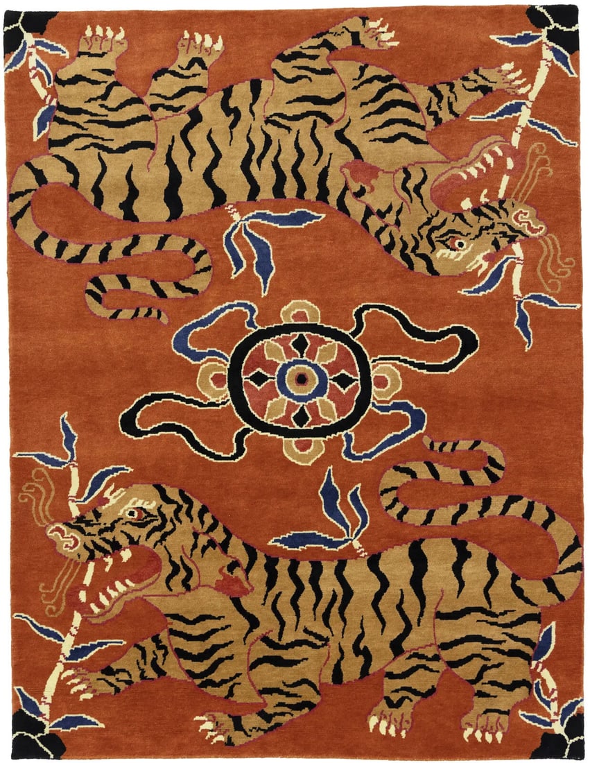 Studio Home Office Orange Fine Nepali 6X8 Pictorial Tribal Oriental Rug Carpet: Studio Home Office Orange Fine Nepali 6X8 Pictorial Tribal Oriental Rug Carpet Free continental US Shipping Type: Area Rugs Color: Orange Beige Black Navy etc Size: 6"1"X 8"0" Production Technique: Kn