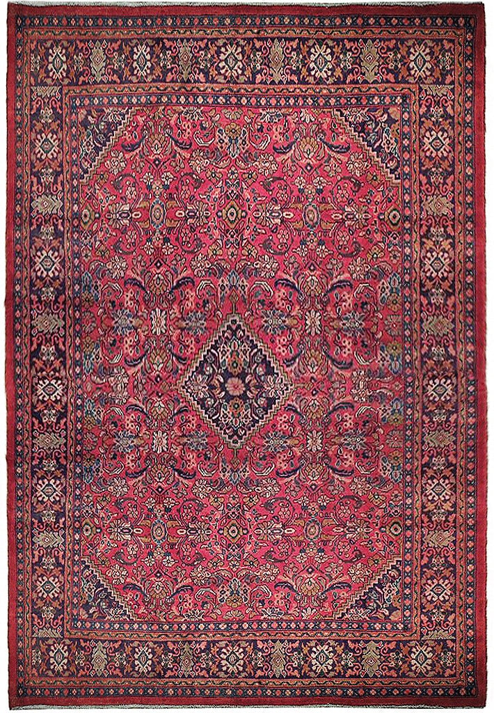 TOMATO RED 10 x 13 Semi Antique Persian Tabriz Rug: TOMATO RED 10 x 13 Semi Antique Persian Tabriz Rug Free continental US Shipping Size in Feet: Width: 10 x Length: 13 Size in Inches: Width: 120 in x Length: 156 in Colors: Tomato Red Dark Indigo Weave