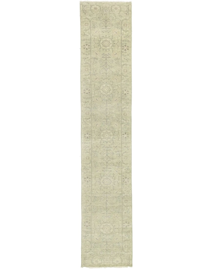 3X14 Floral Green Wool Transitional Oriental Runner Rug Hallway Carpet 28X139: 3X14 Floral Green Wool Transitional Oriental Runner Rug Hallway Carpet 28X139 Free continental US Shipping Type: Runners Color: Muted Colors: Green Cream Beige Brown etc Size: 2"8 x 13"9 Production Te